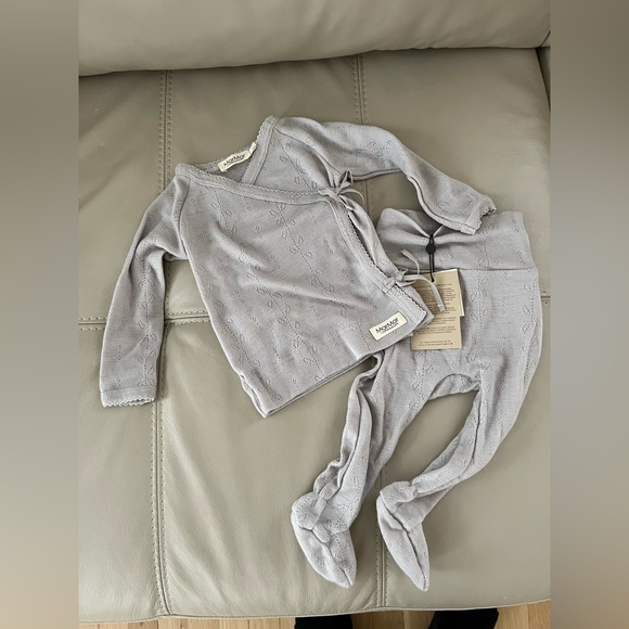 Marmar pointelle wrap 2 piece baby set - Picture 2 of 2